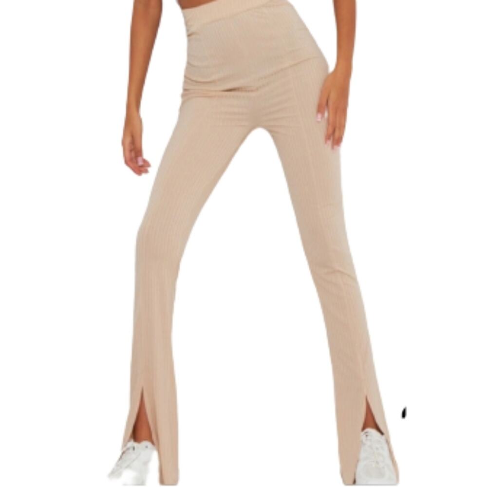 Pretty Little Thing Split Hem Flared Trousers NWT… - image 1